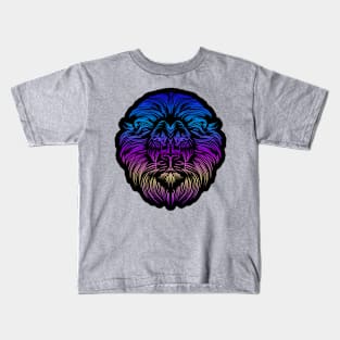 Abstract Purple Lion Kids T-Shirt